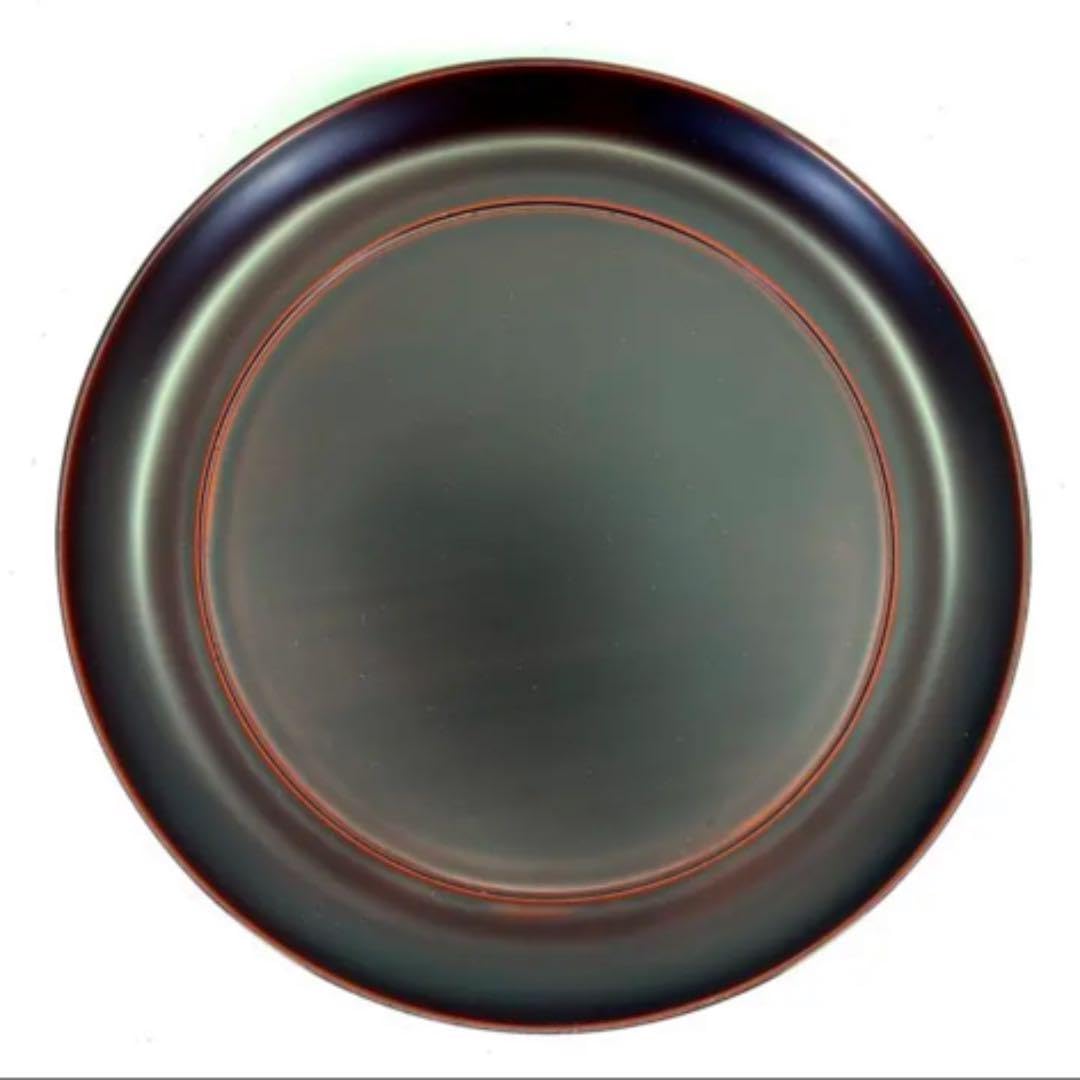 岩舘正二/隆　浄法寺塗高台八寸盛皿 岩舘正二/隆浄法寺塗高台八寸盛皿